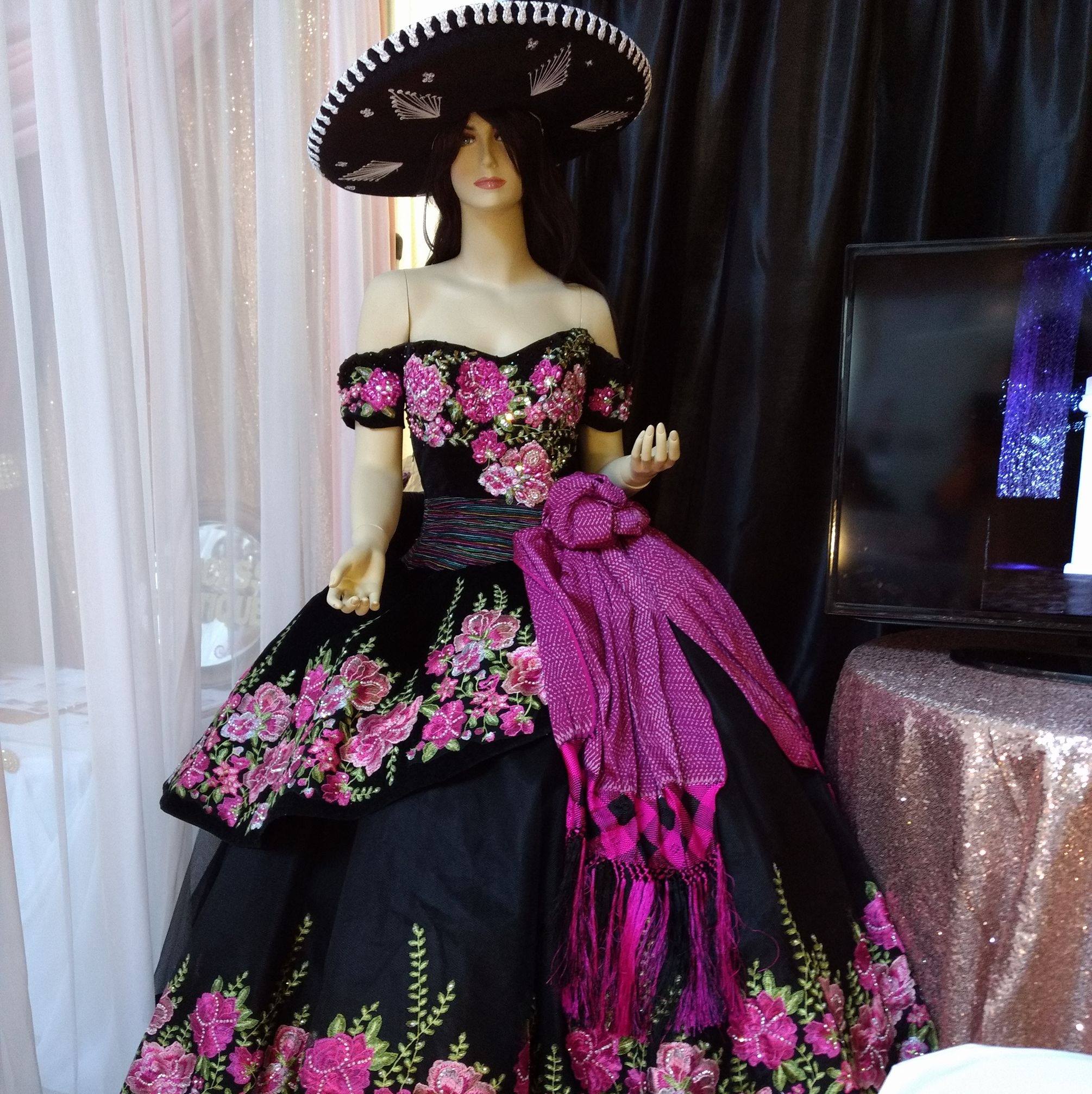 Traditional Charro Style Quinceañera Dress